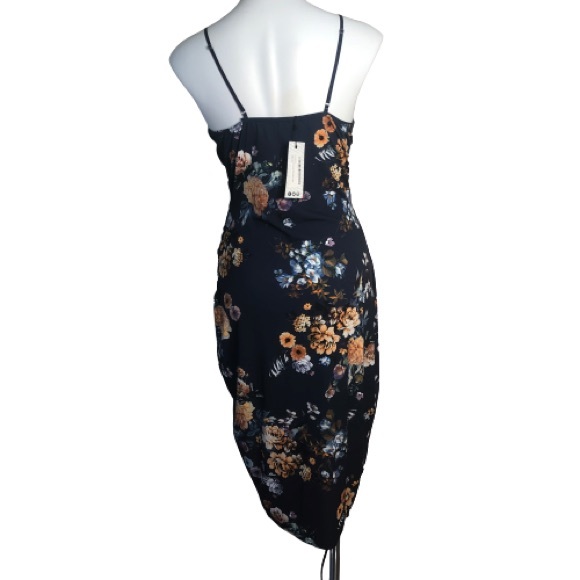 Floral Strappy Wrap Midi Dress Sz 12 - Picture 5 of 8